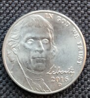 USA  5 cents 2016 D (CD24)