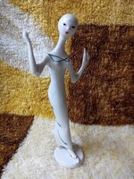 2601/75 Hollóházi porcelán art deco Cseresznyevirág figura