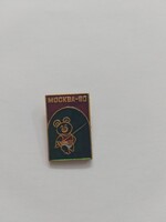 MISA maci jelvény, kitűző 1. Moszkva 1980 olimpiai jelvény – Misa  kabala, MOCKBA-80