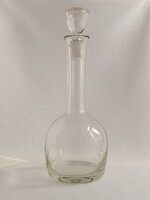 Vastag falú virágmintás üveg BUTÉLIA