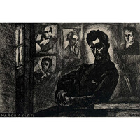 Barczi Pál (1933-2003) Március előtt - Petőfit ábrázoló rézkarc /számlát adunk hozzá/
