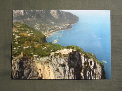 Képeslap,Olaszország,Capri sziget,Villa Jovis,városi látkép,részlet,1970-