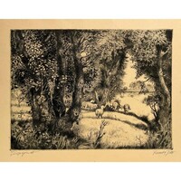 Remsey Jenő György (1885-1980) Füzespart, 1956 /számlát adunk hozzá/