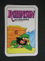 Kártyanaptár,MOKÉP,Mozirota Veszprém,Robinson és a kannibálok rajzfilm,1979, (1)