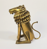 Jajesnica Róbert - Oroszlán - mid century modern réz szobor/kisplasztika