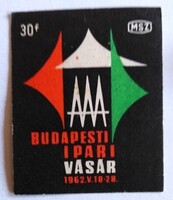 Gy298 / 1962 B:I:V:  gyufacímke (985 )
