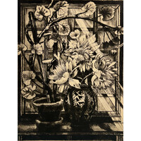 Remsey Jenő György (1885-1980) Virágos ablak, 1965  /számlát adunk hozzá/