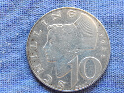 Ausztria 10 Schilling 1958 0.6400 ezüst 7,5 g.