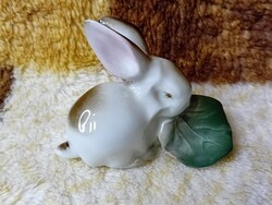 2601/71 Zsolnay porcelány nyuszi káposztával figura