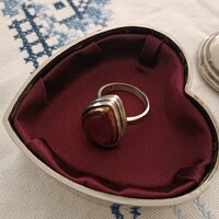 Csepp formájú gyönyörű EZÜST gyűrű - Mutatós nagy darab