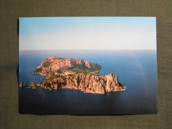 Képeslap,Olaszország,Capri sziget,légifelvétel látkép,részlet ,1970-