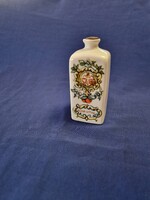 Ritka Hollóházi Porcelán Miniatűr Patikaüveg / Pálinkás üveg – „Aqua Vitae”