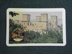 Kártyanaptár,Borsod tourist,Miskolc,Diósgyőr vár ,1979, (1)