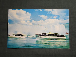 Képeslap,Kanada,Niagara Falls vízesés,sétahajó látkép,részlet,1970-