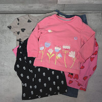 H&M, F&F 5 db-os kislány felső és nadrág szett, 98-104