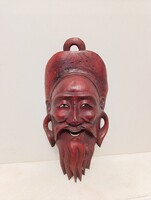 Antik ázsiai igényesen faragott keményfa keményfa buddha buddhista fej szobor 357 6291