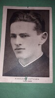 Antik fotó / képeslap EMLÉKLAP - KASZAP ISTVÁN portré a képek szerint KASZAP ISTVÁN LAPJA kiadása