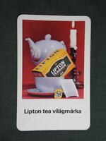 Kártyanaptár,Compack csomagoló vállalat,Lipton tea, 1979, (1)