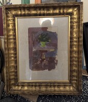 Hincz Gyula "Asztali csendélet" c aláírt, datált gouache festménye