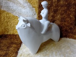 2601/74 Hollóházi porcelán art deco Európa elrablása figura