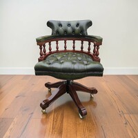 Eredeti Angol Chesterfield íróasztalszék,forgószék B334