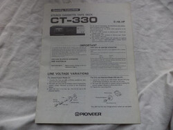 Pioneer CT-330 gyári leírás, eredeti! (2201)