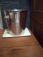 19 cm Silver color stainless steel ice bucket 19 cm high made in South Korea