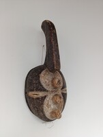 Afrikai maszk antik patinás fa Kwele népcsoport Gabon africká maska D79 915 6414