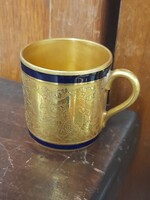 Német,Germany Philipp Rosenthal 1910-1945,Aranyozott Faun,Kör Figurás,Mintás Mokkás,Kávés Csésze.