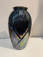 Irizáló, eozinos felületű impozáns kerámia váza