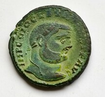 Római nagy follis DIOCLETIAN Genio Alexandriai veret zöld patina