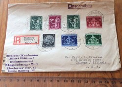 Ajánlott német boriték harmadik birodalom Deutsches Reich bélyegek ritka 1936 CHICHAGOBA