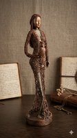 Athéna - Egyedi, kézzel készített textilszobor (38 cm) - art doll / textil sculpture