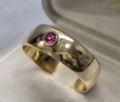 14 K arany jegygyűrű, karika gyűrű 4,95 g