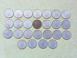 Magyarország 25 db Különböző Érme 20 Fillér 1968-1991