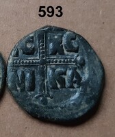 IV.Michael Follis Byzantine Christ 1034-1041 AD 10,57g 28-29mm Felülvert III. Romanus érme.