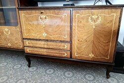 Neobarokk intarziás komód