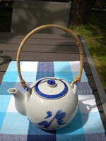 Bambusz fülű kínai nagy méretű teás kanna