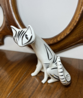 HOLLÓHÁZA PORCELÁN CICA, MACSKA FIGURA