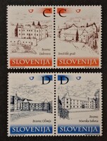 2001. Szlovénia - Kastélyok párban sor ** 4 € (471.)