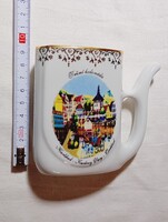 Porcelán kúra pohár Karlovy Vary VIVA Porcelan Dalovice retro gyógyvíz karaf
