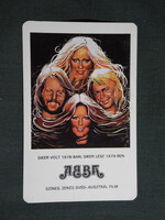 Kártyanaptár,MOKÉP,mozi,ABBA zenekar,film, 1979, (1)