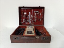 Antik masszírozó gép orvosi eszköz doktor patika elektromos eszköz dobozában gyógyítás 830 6330