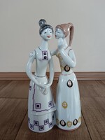 Ritka festésű Drasche porcelán figura