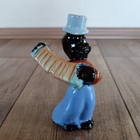 Komlós art deco kerámia harmónikás zenész