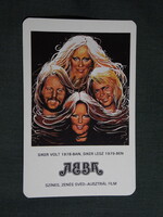 Kártyanaptár,MOKÉP,mozi,ABBA zenekar,film, 1979, (1)