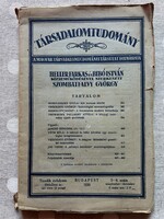 Társadalomtudomány folyóirat 1930. szeptember-decemberi száma