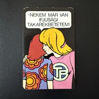 OTP Országos Takarékpénztár - Nekem már van ifjúsági takarékbetétem! kártyanaptár 1981