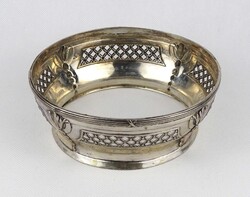 1Y071 Antik 800-as német ezüst áttört kosár asztalközép 170 g