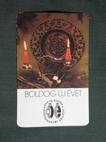 Kártyanaptár,Óra Ékszer vállalat,dísztárgyak, 1979, (1)